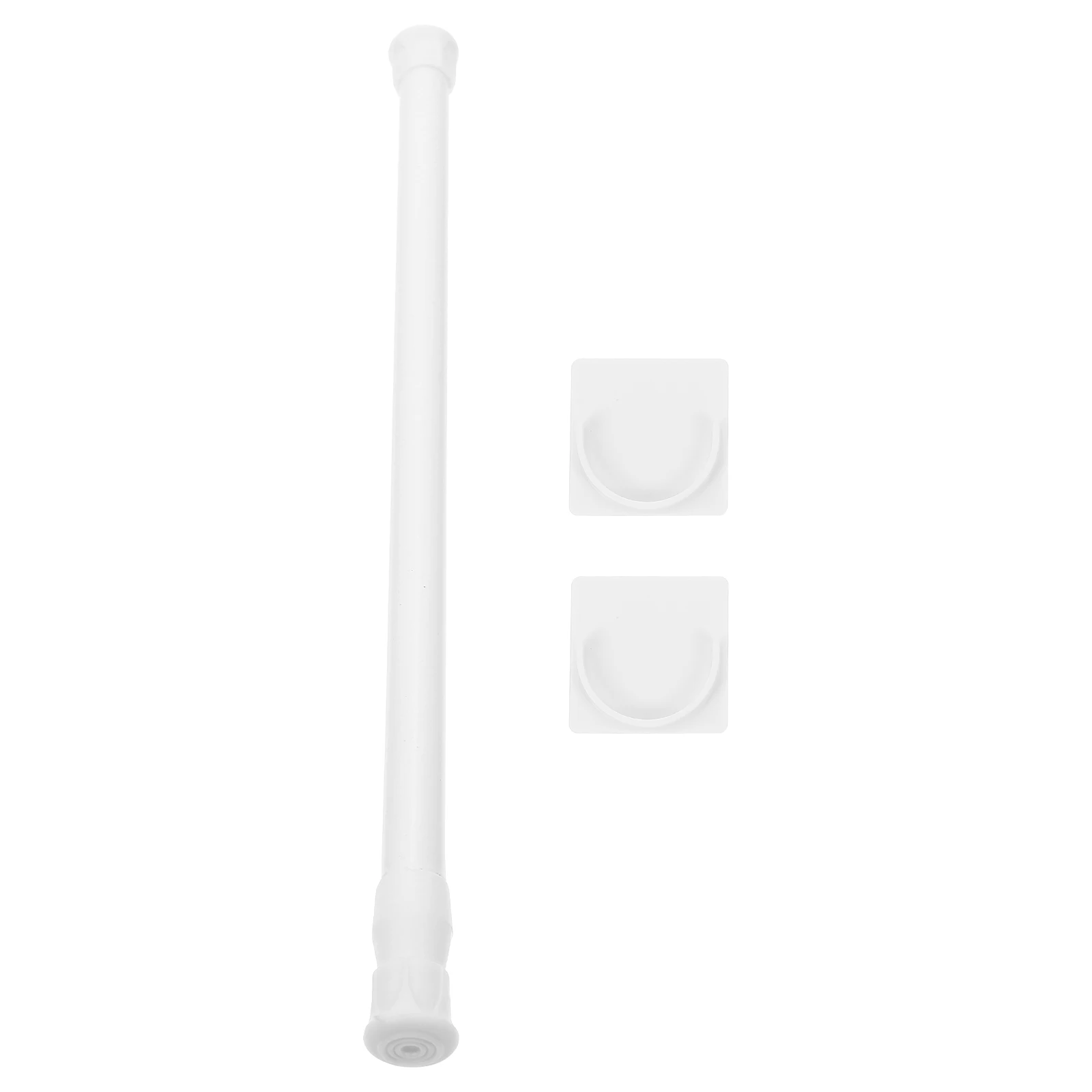 

Adjustable 1 Pack Telescopic Clothes Drying Rod Shower Curtain Pole Flexible Wardrobe Tension No Drill Iron