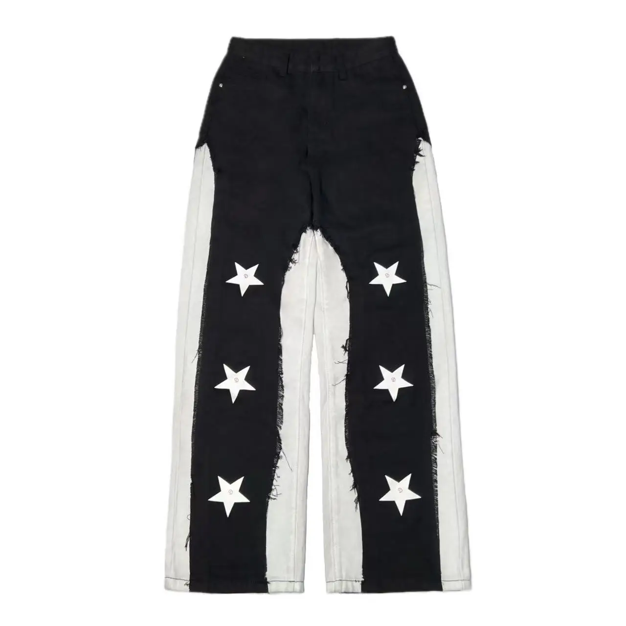 American Star Jeans for Men and Women High Street Trendy and Small Style Design Slim and Loose Straight Leg Wide Leg Floor Tower