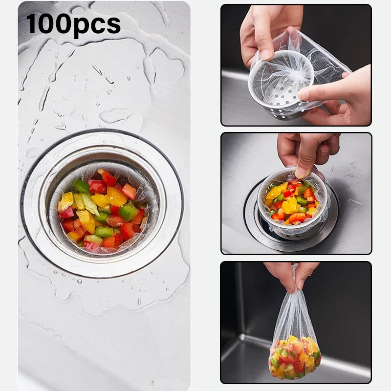 

100 сеток для раковины, фильтры для кухонной мойки, сетчатые фильтры, сетчатые наборы