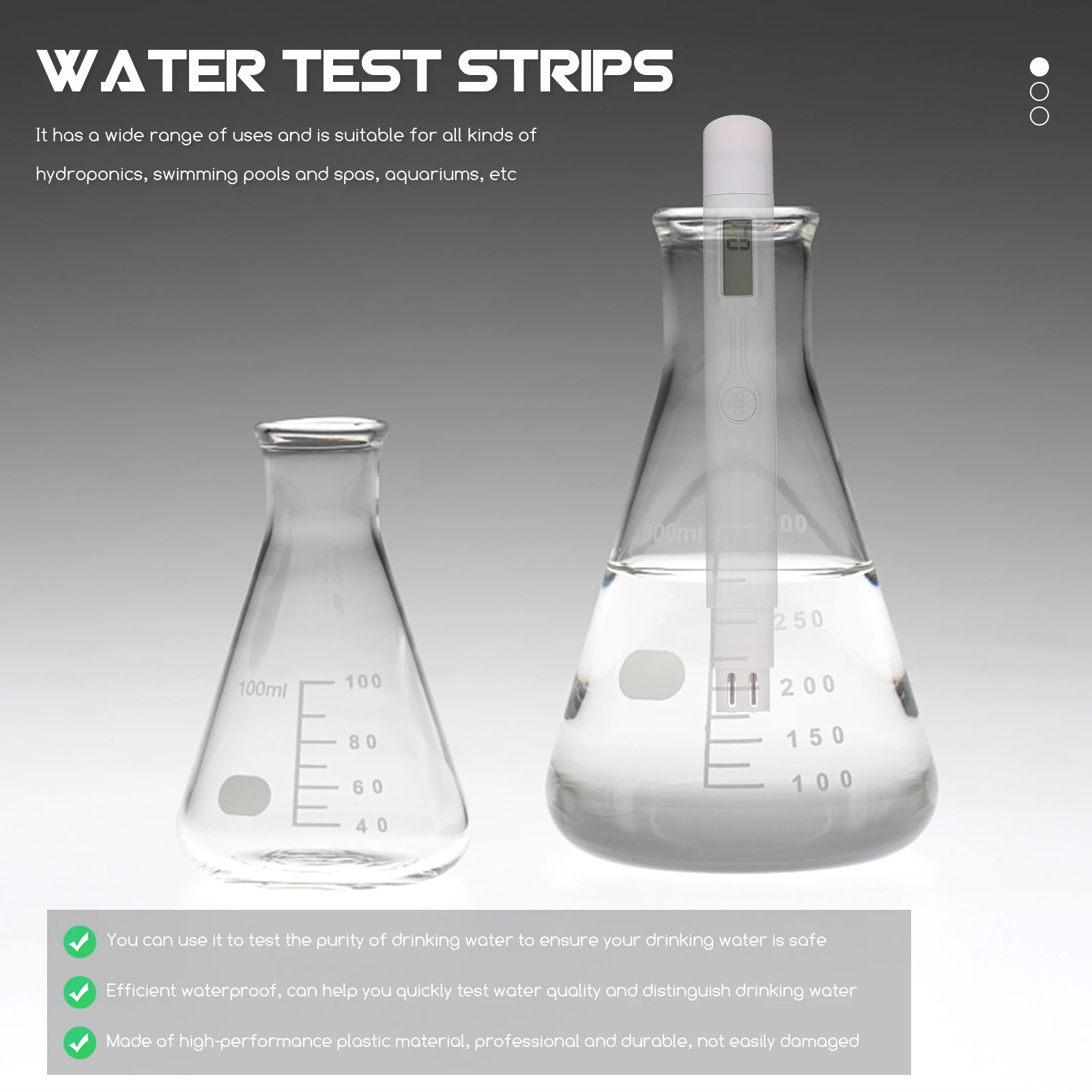 

Quality Digital Testing Pen Portable Water Testing Tool Pool Spa Water Detecting Pen PH Meter Drinking Analyzer Tool