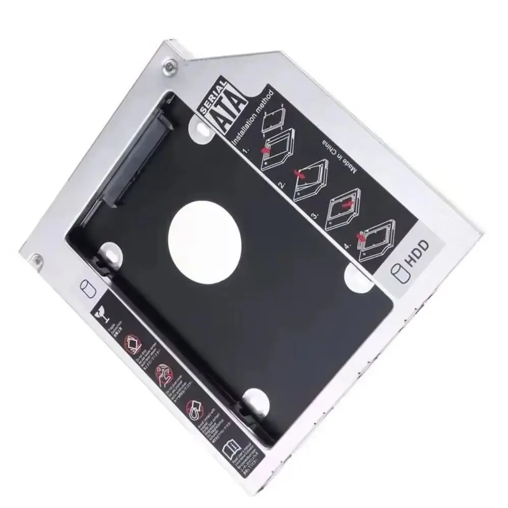 12.7mm 2nd 2.5 SATA Hard Drive HDD Optical bay Caddy Frame Tray Bracket for Dell 15R 17R SE 7520 M5010 N5010 N5030 M5030 N7520