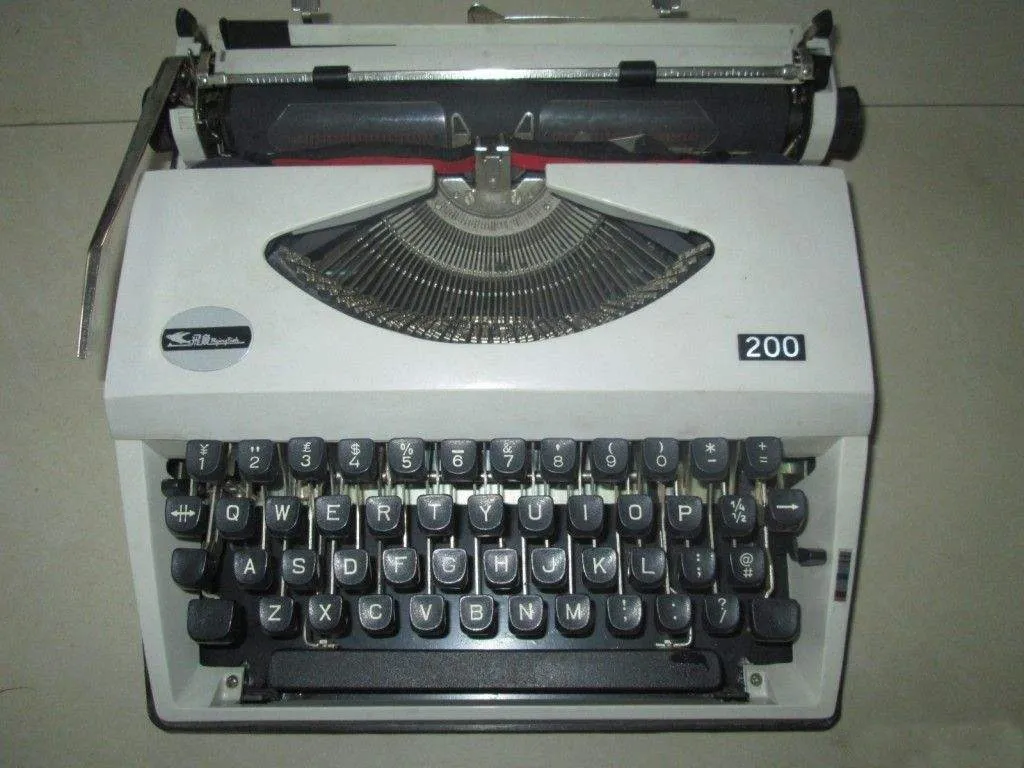 Old style retro English typewriter