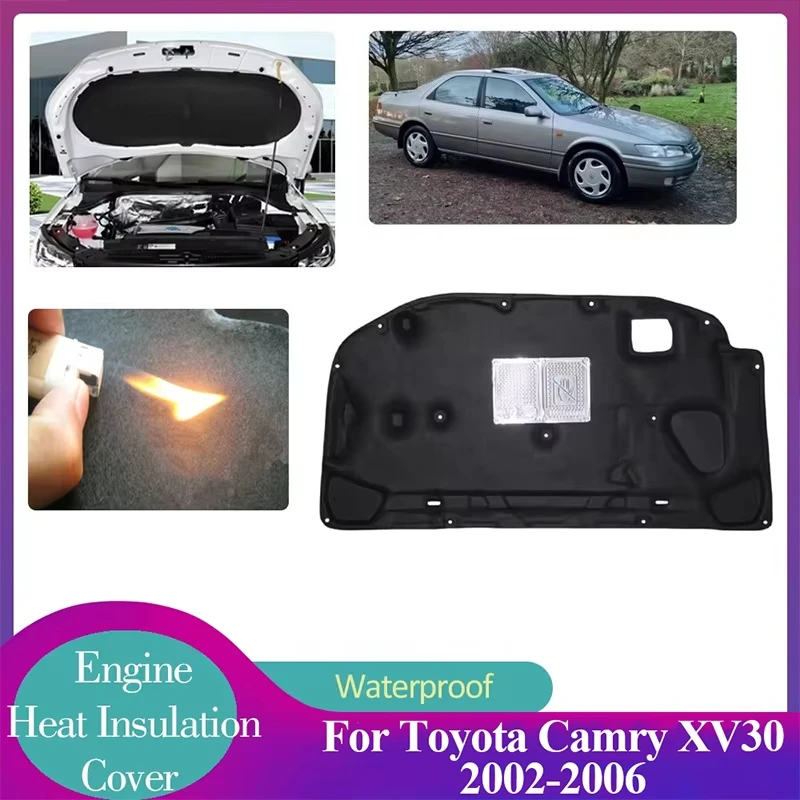 for Toyota Camry XV30 Daihatsu Altis 2002-2006 2005 Hood Engine Insulation Pad Soundproof Heat Cotton Cover Liner Accessories