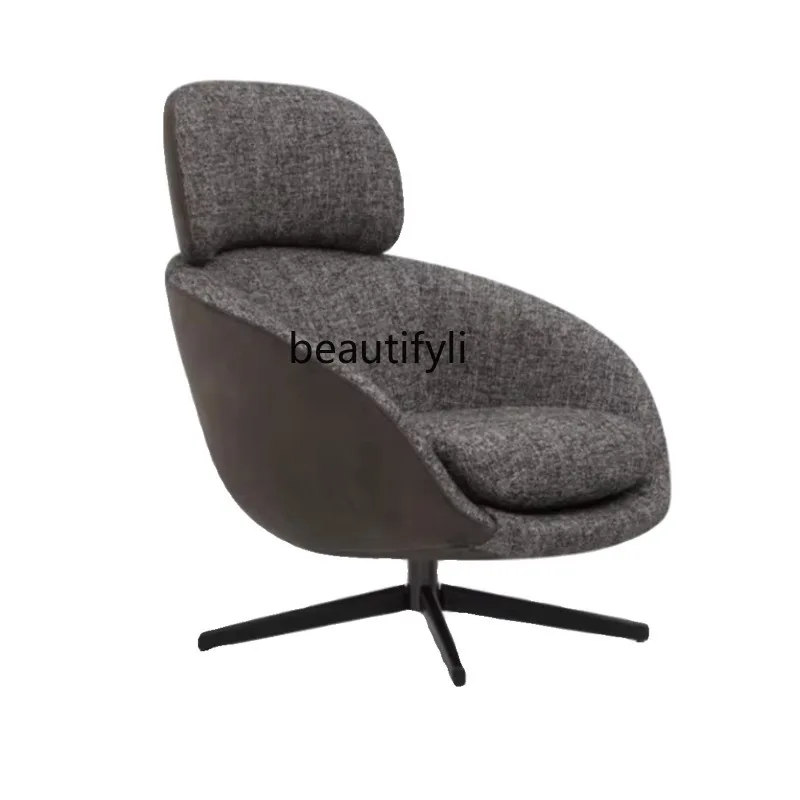 

Customized Italian Light Luxury FRP Lazy Rotating Armchair Model Room Reception Leisure Chair living room furniture