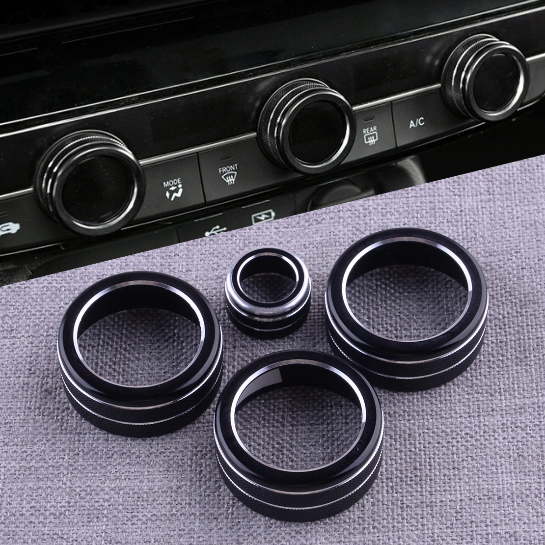 4pcs/Set Dashboard Console Air Conditioning Navigation Switch Knob Button Cover Trim Ring Fit for Honda Civic Sedan 2022