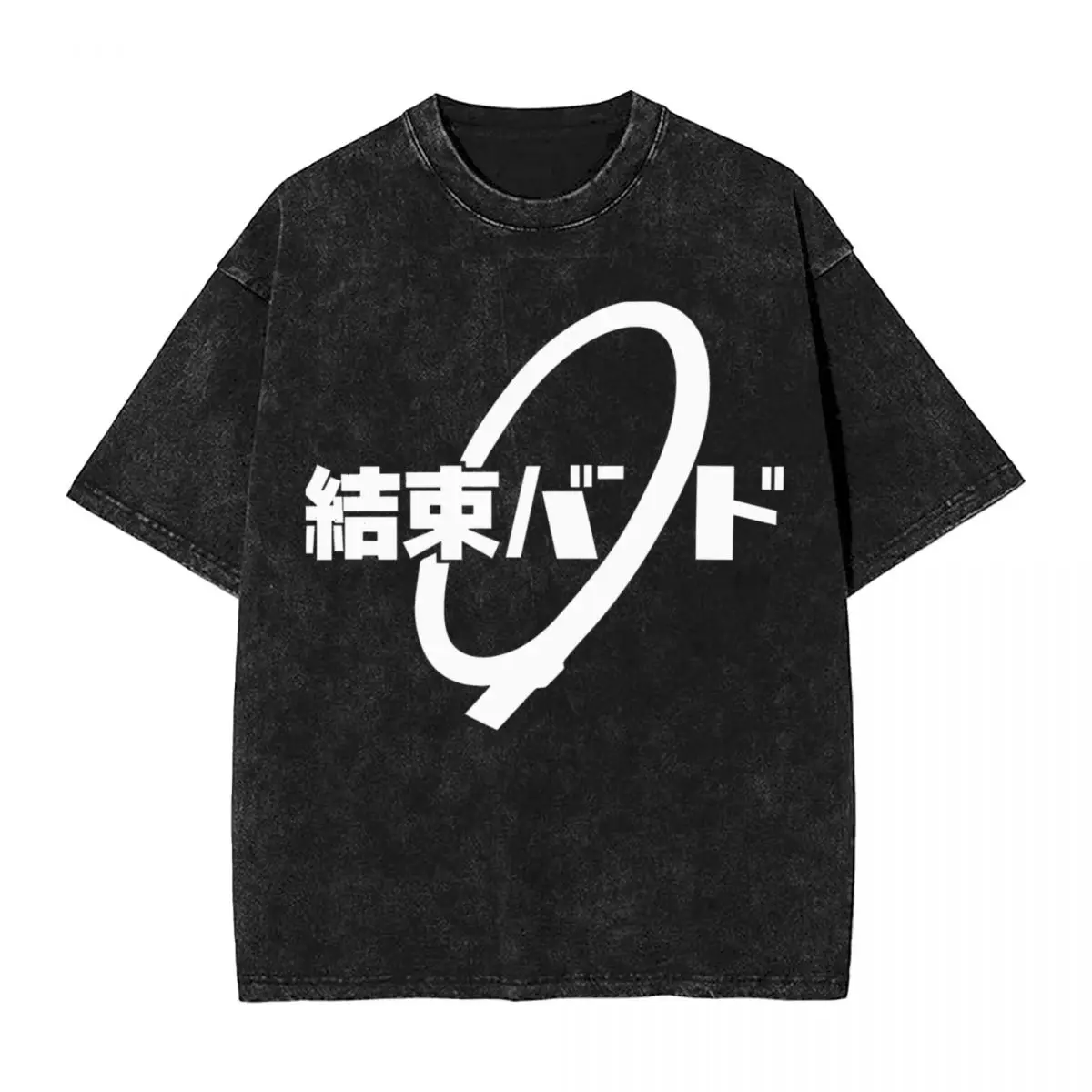 Cos BOCCHI THE ROCK! Hitori Gotoh Ijichi Washed T Shirt Streetwear Hip Hop Fashion T-Shirt Tees for Men Cotton Oversize Printed