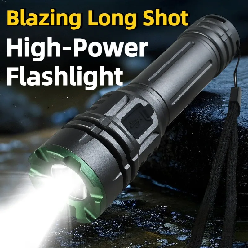 Strong Light Long-range Flashlight TYPE-C Rechargeable Waterproof Anti Fall Handheld Design Torch for Outdoor Adventure