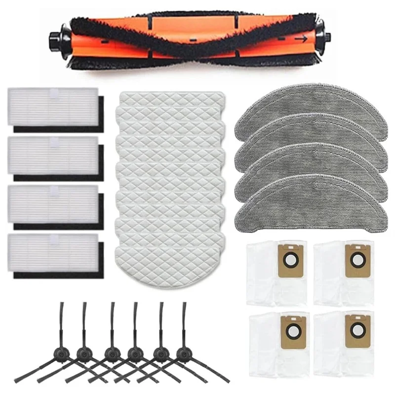 

Запасные части для пылесоса Imou L11-A L11: основная щетка, HEPA-фильтр, боковые щетки, салфетка для влажной уборки, мешки для сбора пыли - A54Q