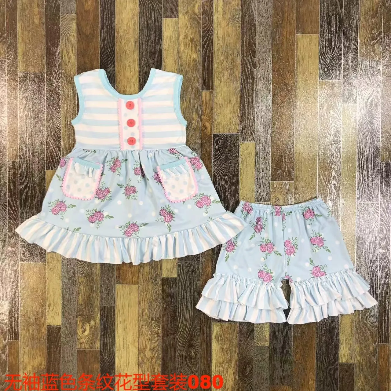 Summer Girls baby dress + shorts two-piece set cotton  for girl   Strawberry Cute 2024 new Children's clothing for girl Hot se