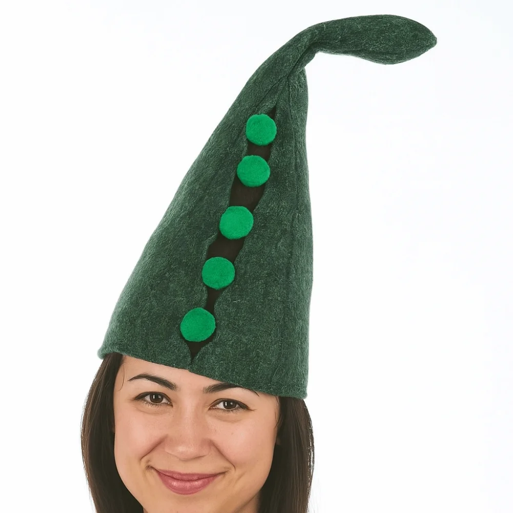 Polyester Peasecod Shape Hat Photo Props Hair Decoration Halloween Cosplay Costume Prop Performance Headwear