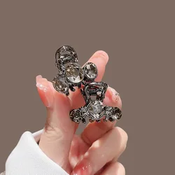 Black Small Hair Clip Claw  For Women Girls New Fashion Shiny Korean Style Cute Grip Clip Accessories Jewelry Decoration