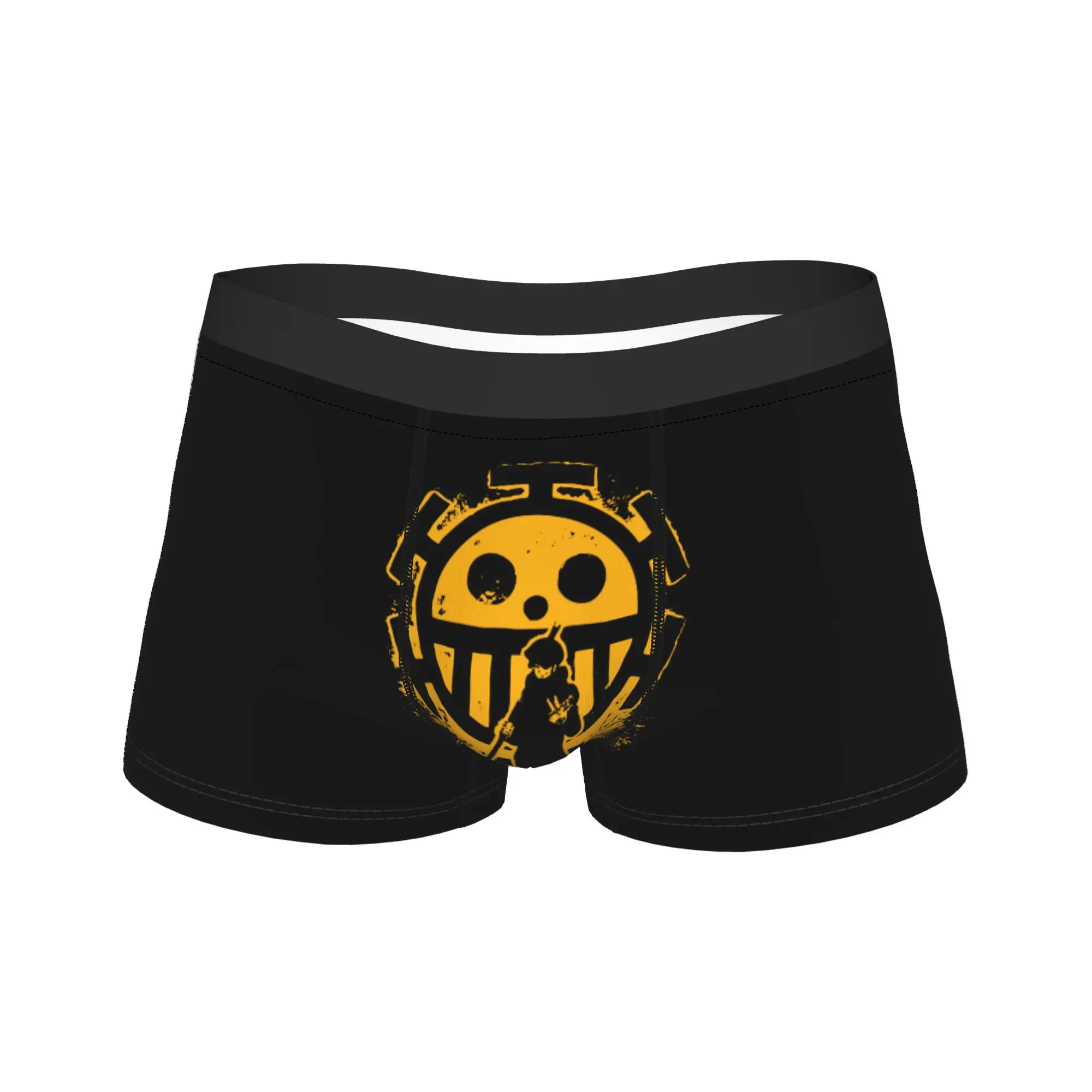 

Luffy Anime Man Underwear Trafalgar Law One Piece Boxer Briefs Shorts Panties Novelty Soft Underpants for Homme Plus Size