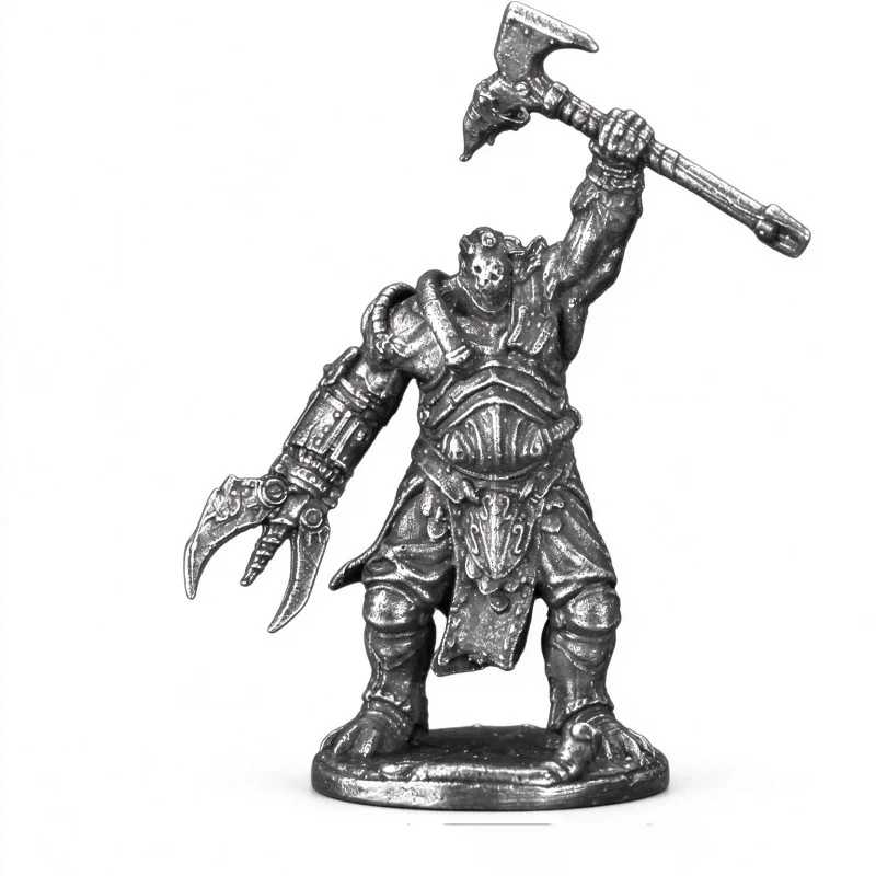 Metal Heavy Warrior Miniature, Tabletop Wargame Chess Piece, Soldier Action Figure Desktop Ornament Gift