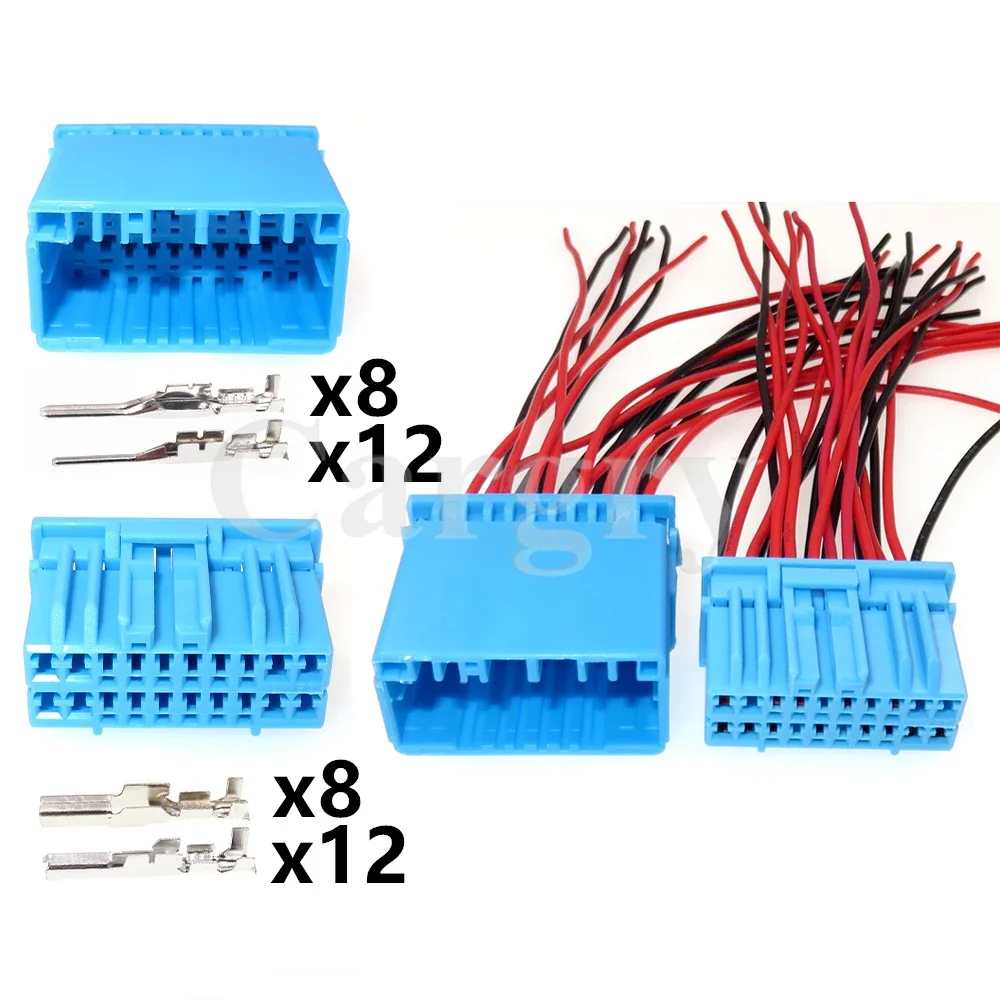 1 Set 20P MX5-A-20P-C MX5-A-20S-C Auto CD Player Cable Harness Socket Car Audio Connector AC Assembly For Honda Fit Buick