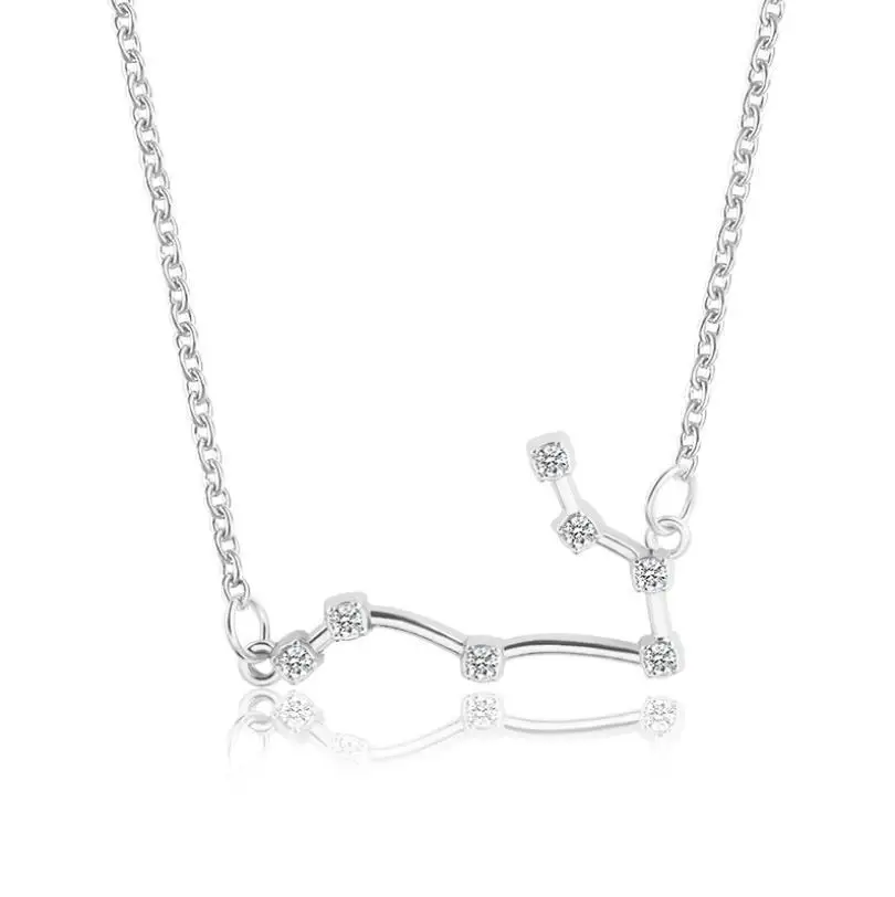 Gemini Necklace Sil… - image