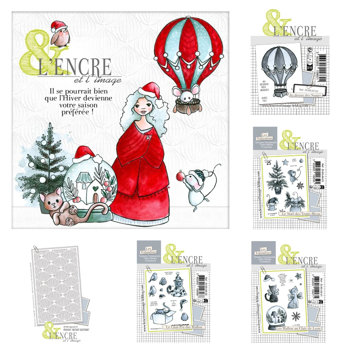 

Christmas on the Trotter Menu Mallow Cat Pins of Mallow Transparent Stamps Stencis DIY Scrapbook Diary Handmade November 2025