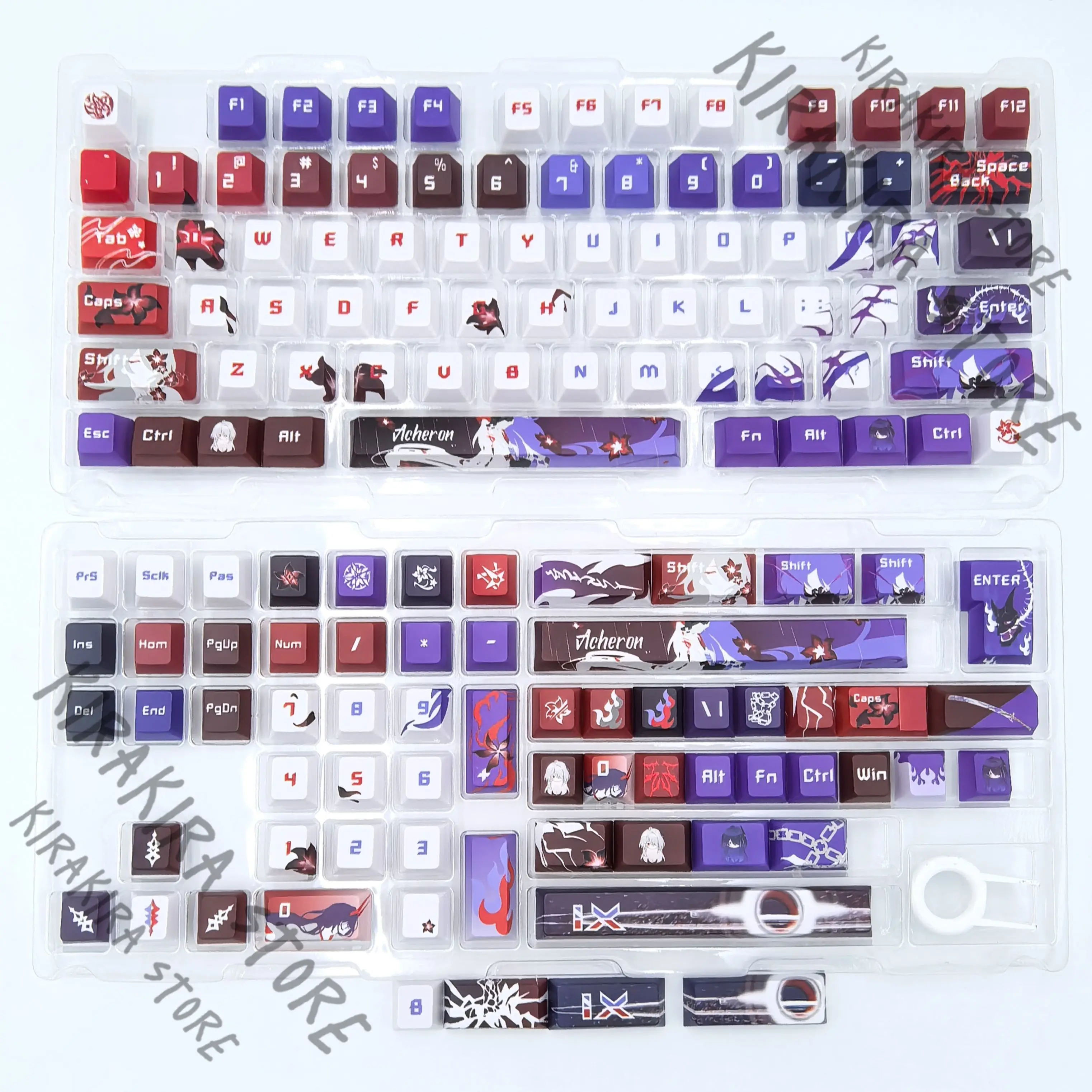 Raiden Bosenmori Mei Genshin Impact Acheron Mechanical Keyboard Cap Anime Original height key cap Keycaps Cosplay Decor