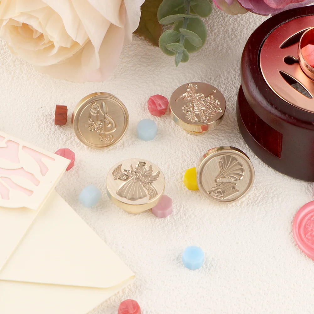 Wax Seal Stamp Head Music Note Replacement Sealing Brass Stamp Head Olny for Embellishment of Envelope Invitations Greeting Card