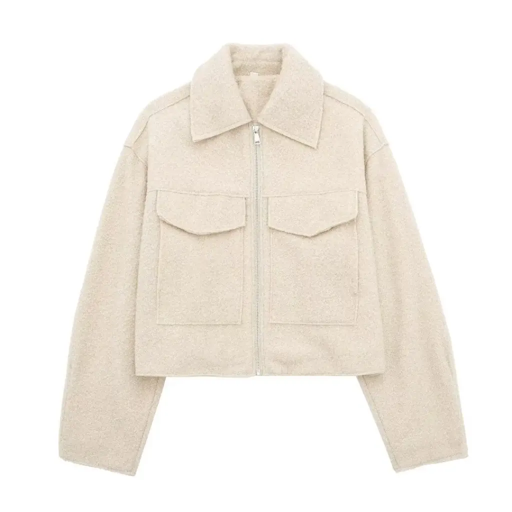 

Women's Soft Tweed Short Jacket Long Sleeve Street Fashion Outerwear European And American Style Spring Autumn New