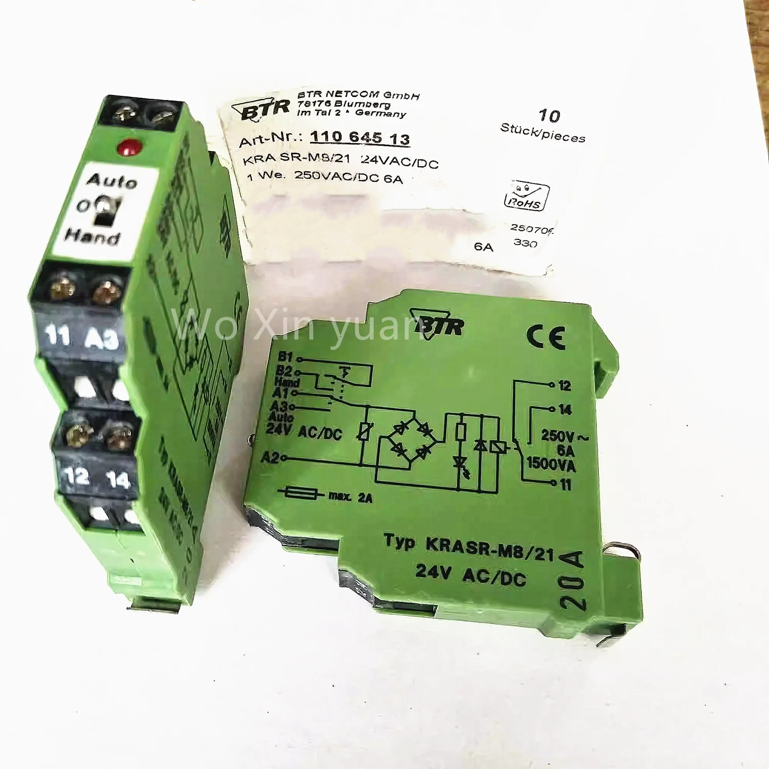 KRASR-M8/21 24VAC/DC Art-Nr.11064513 250VAC/DC 6A Safety Relay