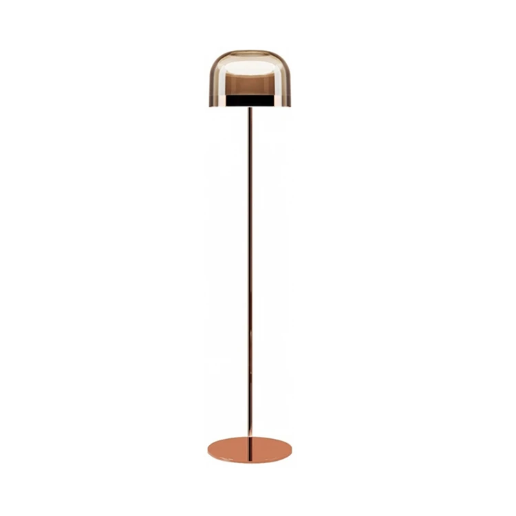 Modern designer european classic indoor living room glass shade iron standard floor lamp