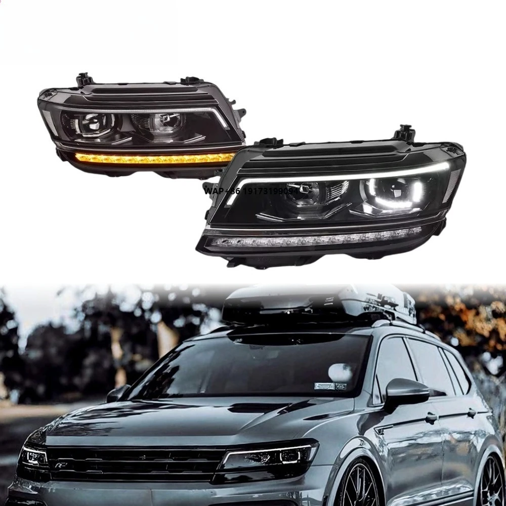 

Tiguan Headlights 2017-2022 LED Lens Upgrade Front Lamp Car Accessories Hot Selling Plug and Play DRL