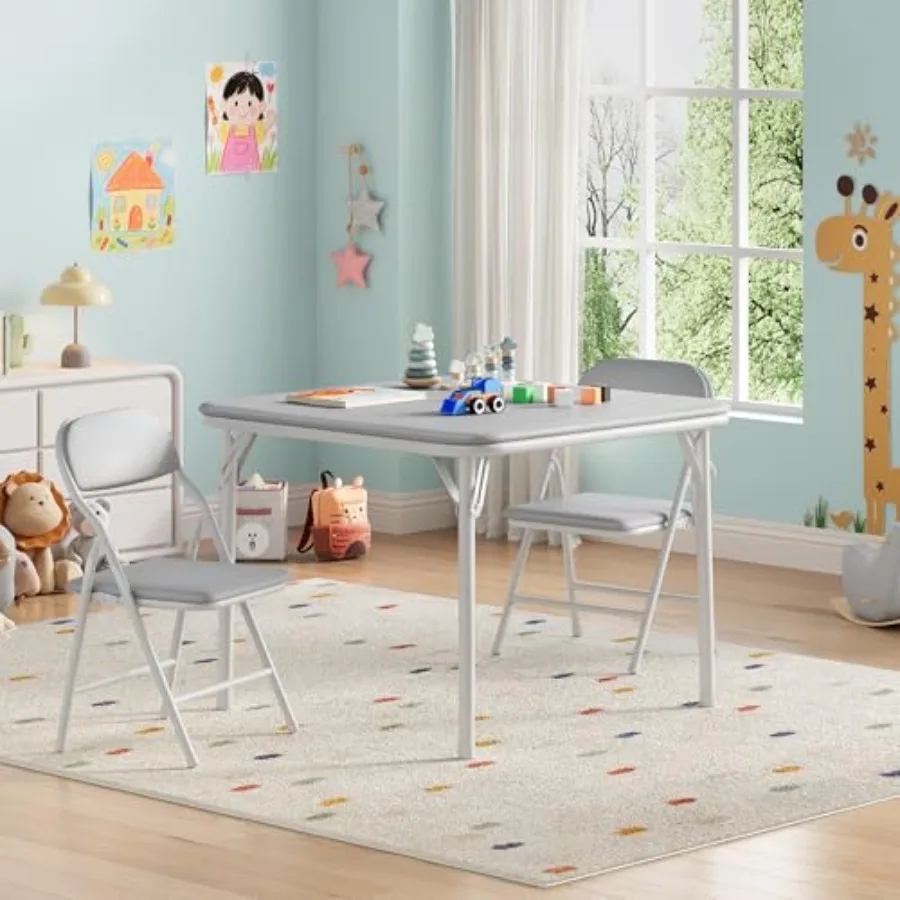 

Набор из 3 предметов: складной стол и стулья для малышей, комплект для занятий и обедов, для столовой, детского сада, учебных классов