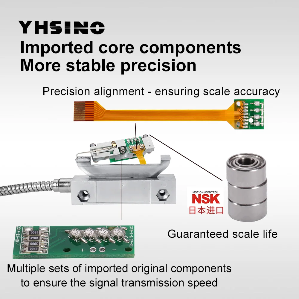 マシン用デジタル読み出しキット、リニア光学定規、リニアスケール、YH200-2軸ドロ、5u、5v、ttl、2個