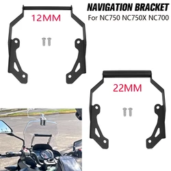 NC750 X 12/22MM GPS Navigator Mount Mounting Bracket For Honda NC 750 750X 700 2021-2024 Phone Holder Stand Mobile Phone Rack