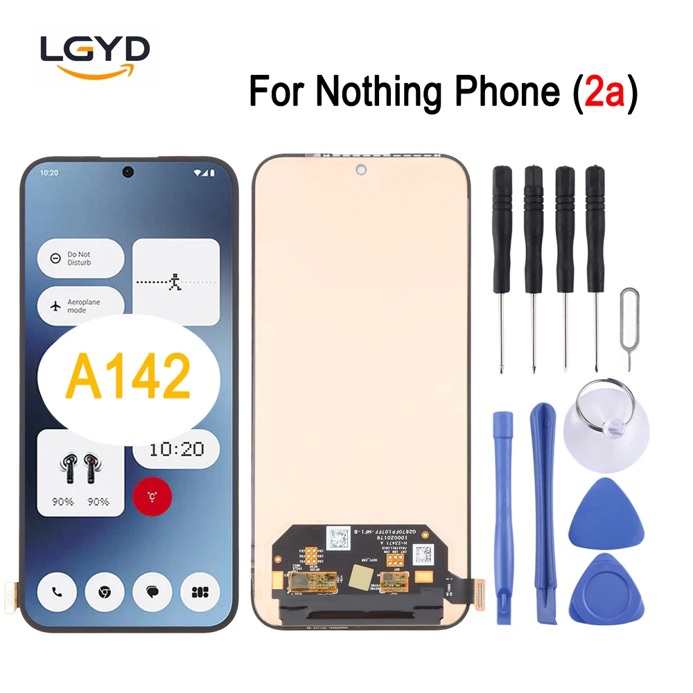 6.7-inch AMOLED Screen For Nothing Phone (2a) 5G, A142 Phone Display Touch Screen Repair Replacement Spare Part