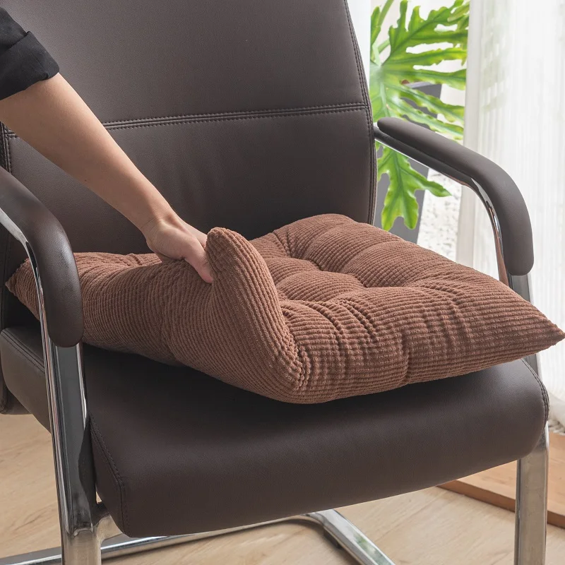 Fleece Corn Kernel Nine-Needle Seat Cushion Office Chair Cushion Student Sofa Pad Tatami Mat Solid Color Winter Pad