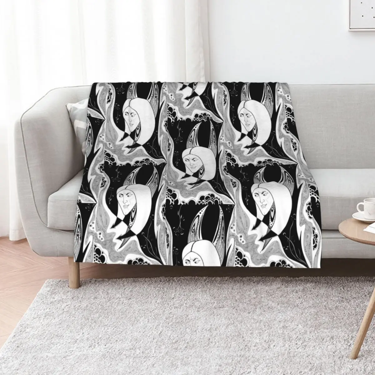 Aubrey Beardsley Throw Blanket for sofa Decorative Sofa Blankets For Sofas Bed covers Blankets