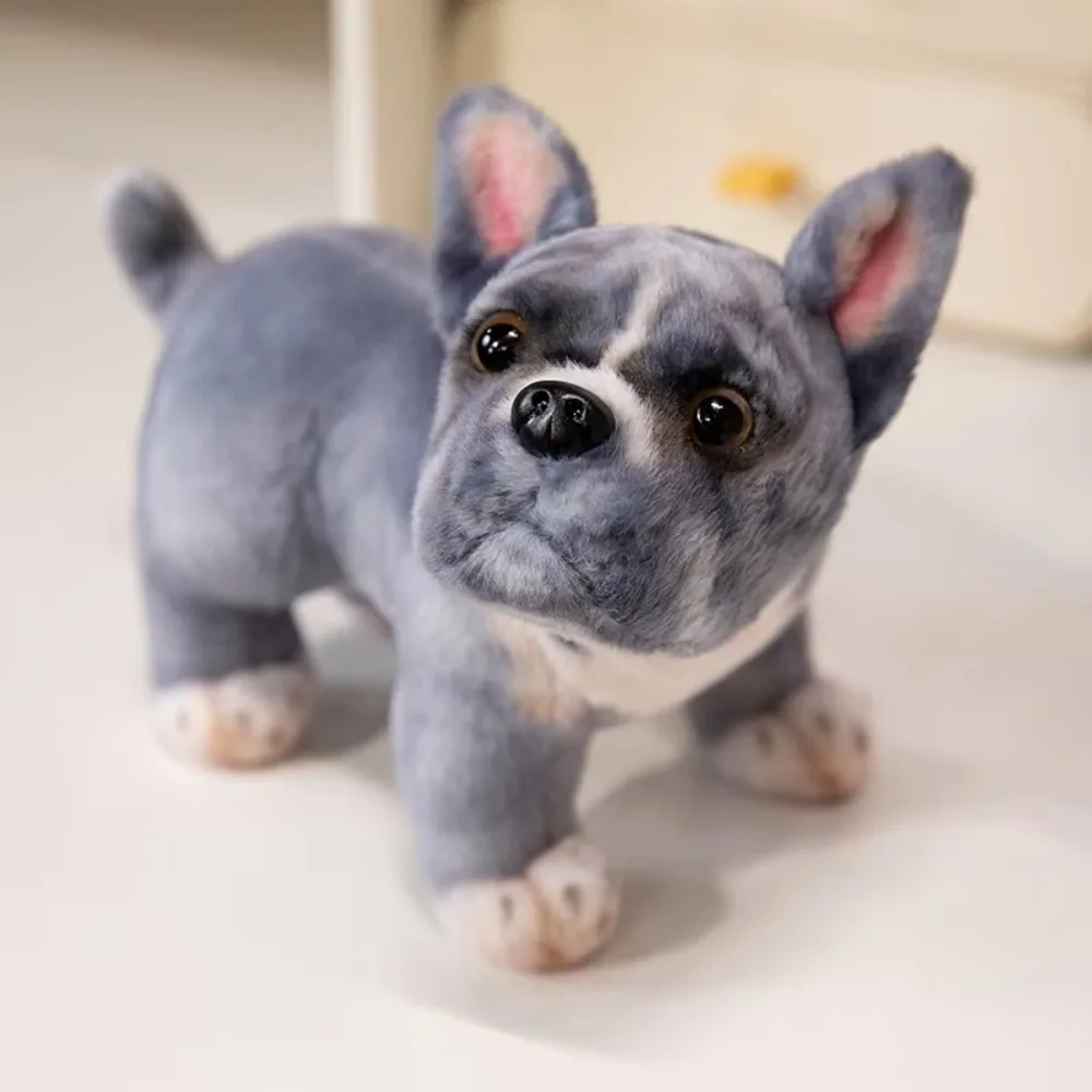 

Room Decor Simulation Stand French Bulldog Plush Realistic Lifelike Dog Stuffed Doll 22cm Cute Pet Baggle Dog Toy Children's Toy