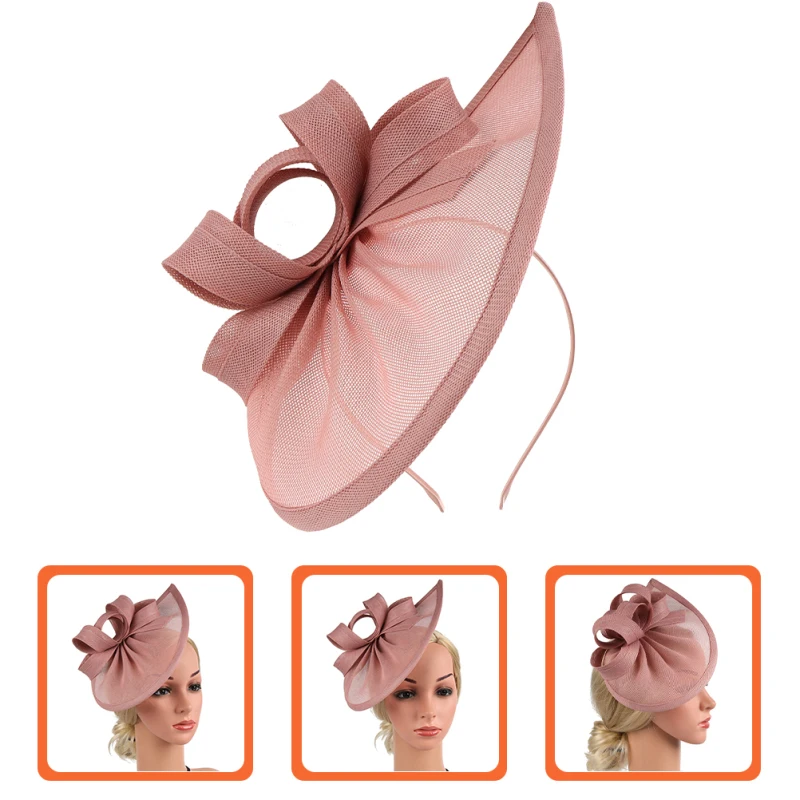 Neuer Cocktail-Teeparty-Fascinator-Stirnband Vintage Kentucky Derby Schleifen-Fascinator für Hochzeiten und Frauen – Detail 1