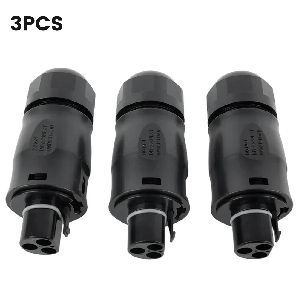 1/3 Set 3 Pole Waterproof Connection Male Plug End Cap For Betteri BC01 Connectors Male Solar Panel Parts