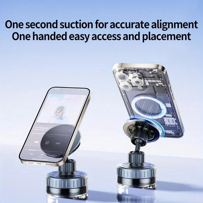 

Модернизированный 360° ° Вращающийся регулируемый универсальный вакуумный магнитный держатель на присоске, держатель для телефона, подставка для вашего автомобиля, громкая связь