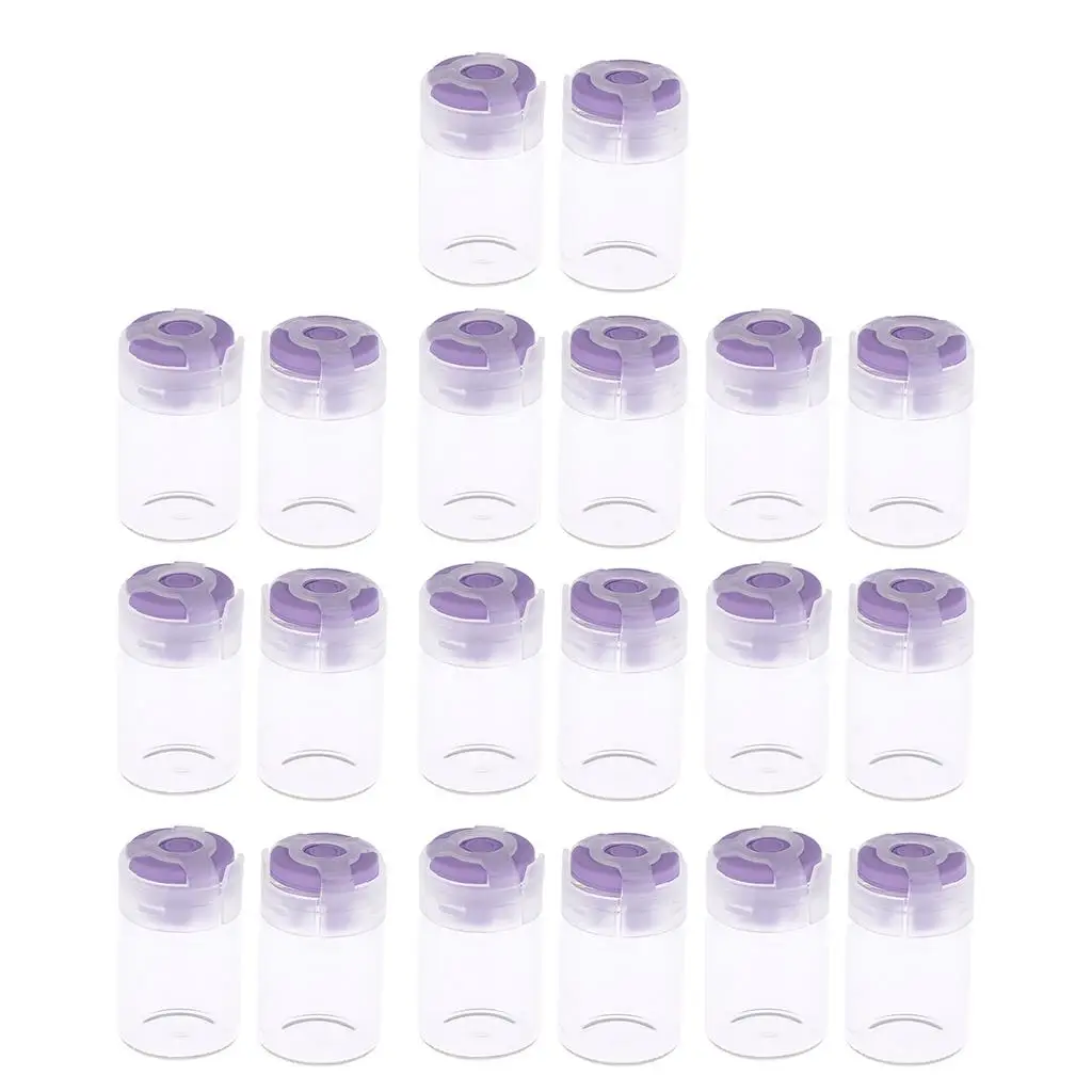 Clear Glass Empty Vials Sealed Sterile Mini Bottle Container for Cosmetics and Salon Accessories
