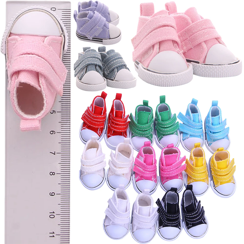 5 Cm Doll Canvas Shoes For Paola Reina 14.5 Inch Wellie Wishers Doll Clothes Accessories 1/6 BJD Girl's Toys Birthday Present