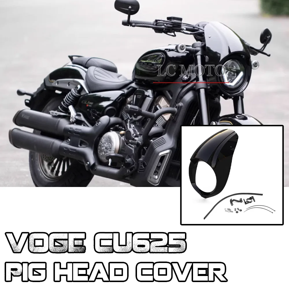 

Motorcycle Modification Pig Head Cover Headlight Trim Cover Front Decorative Cover Accessories For VOGE CU625 CU 625