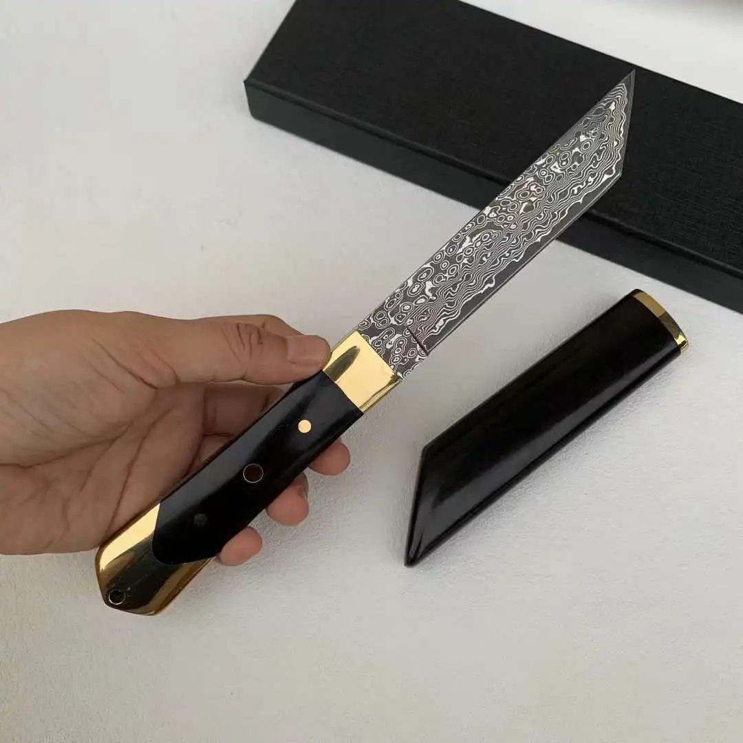 

4.8 Inch Utility Knife With Cover 67 Layers Damascus Steel VG10 Blade Sharp Chef Cleaver Paring BBQ Kitchen Knives Cooking Tools