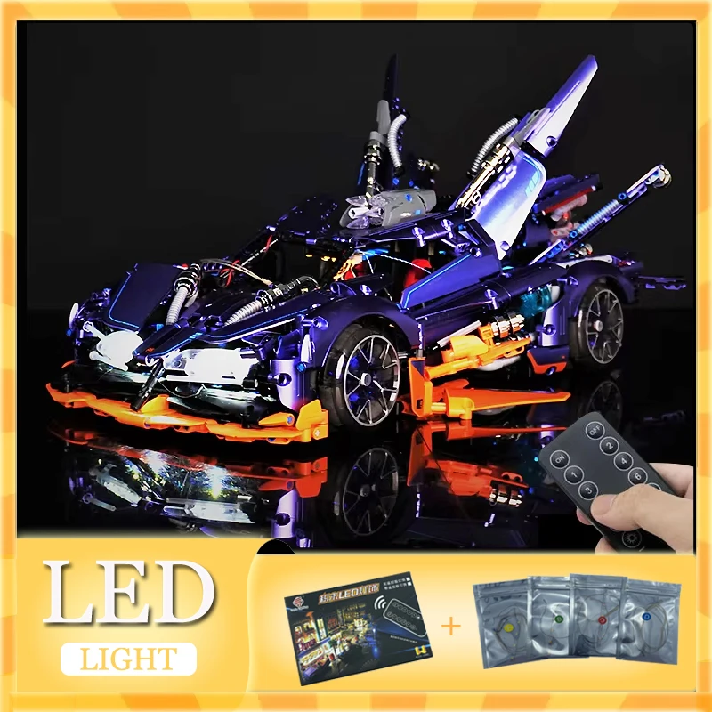 RC DIY LED Light Kit For LEGO 9830-2 High-Tech Speed Sports Car（Only LED Light,Without Blocks Model）