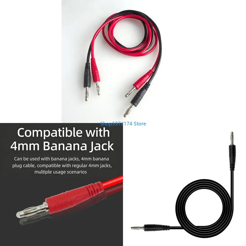 Y3NB 4pcs 4mm Banana Plugs Connector Featuring PVC Housing for Long Copper Material for Precise Measurements in Testing