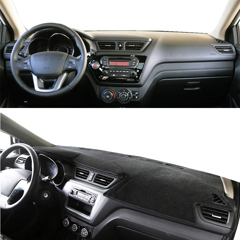 

For Russian Kia Rio 3 K2 2012 2013 2014 2015 2016 2017 Car Dashboard Cover Mat Pad Dash Sunshade Carpet Auto Styling Accessories