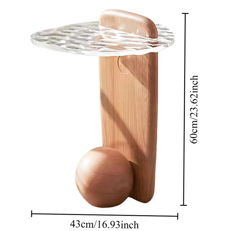 Modern Coffee Tables Water Ripple Design Side Table with Lamp Center Table for Living Room Home Decoration Accessories Furniture