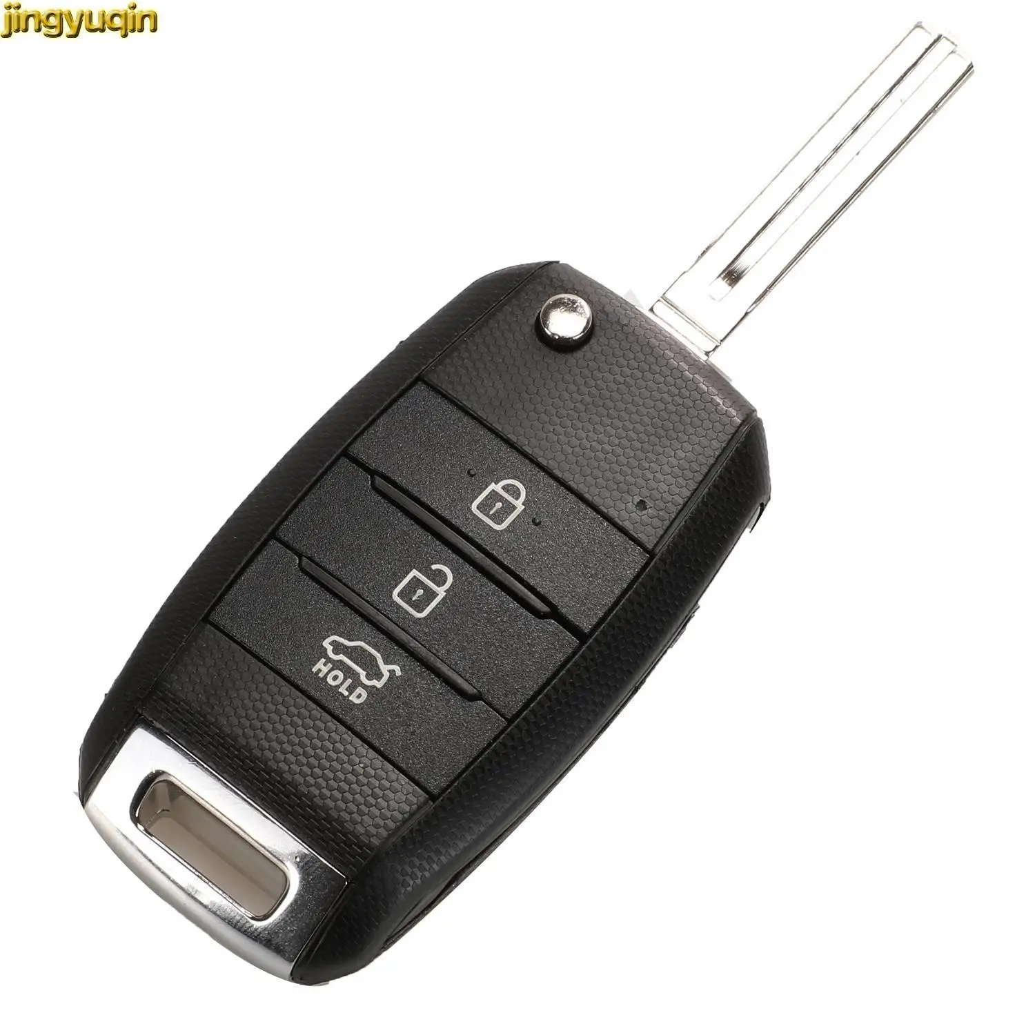 Jingyuqin Remote Flip Key Fob For Kia Carens Cerato Forte K2 K3 K5 Rio 3 Soul 2017 Sorento Optima Sportage Hyundai Avante 3/4BTN