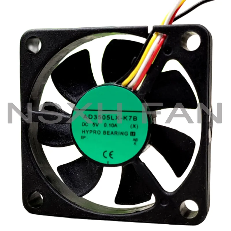 Ventilador de refrigeración con CONTROL de temperatura, AD3505LX-K7B, 5V, 0.10A, 3507, 3,5 CM, 4 cables