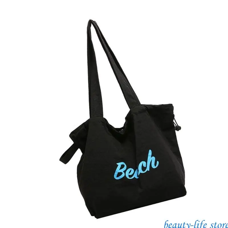

Stylish Korean Shoulder Bag Candy Colored Letter Print Canvas Large Handbag 517D