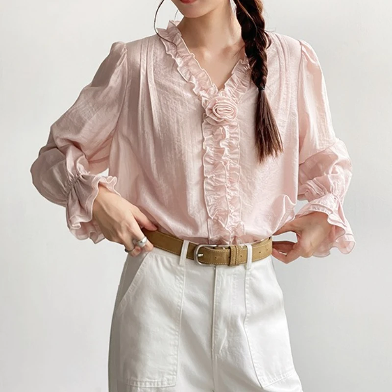 

Shirt Autumn Women's High-grade Commuter Shirt Long Sleeve Top