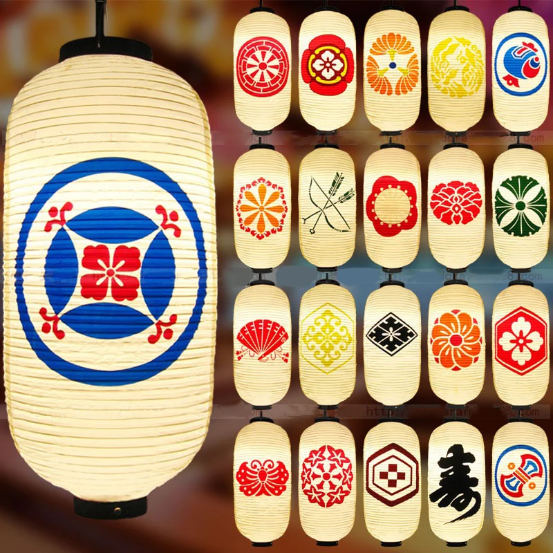 

Японский подвесной фонарь 25x50 см из ПВХ, водонепроницаемый, для улицы, с изображением сакуры, для кухни, идакая, термальных источников, фестивалей, декоративный фонарь