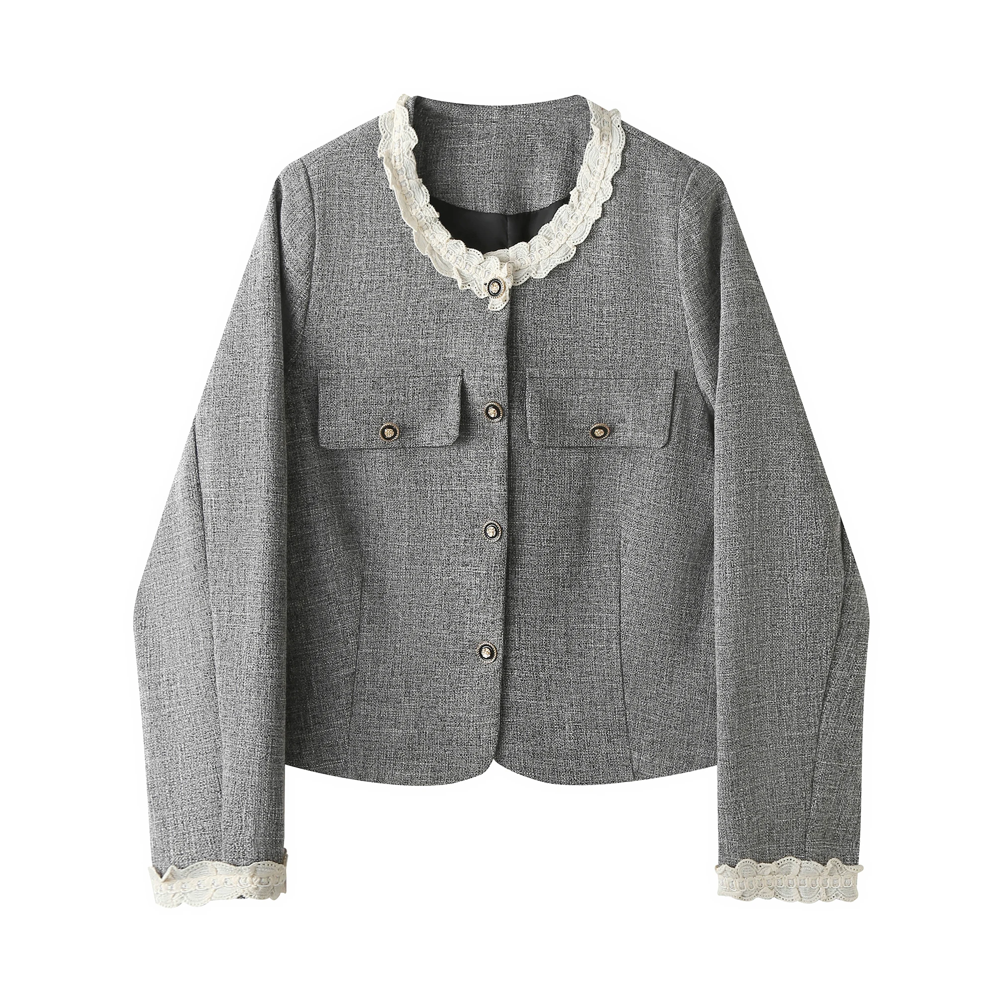 Ele ort Jaet acolchado Faion Fraance Sle con madera ain otoño nueva llegada Lady's Ele Spirit